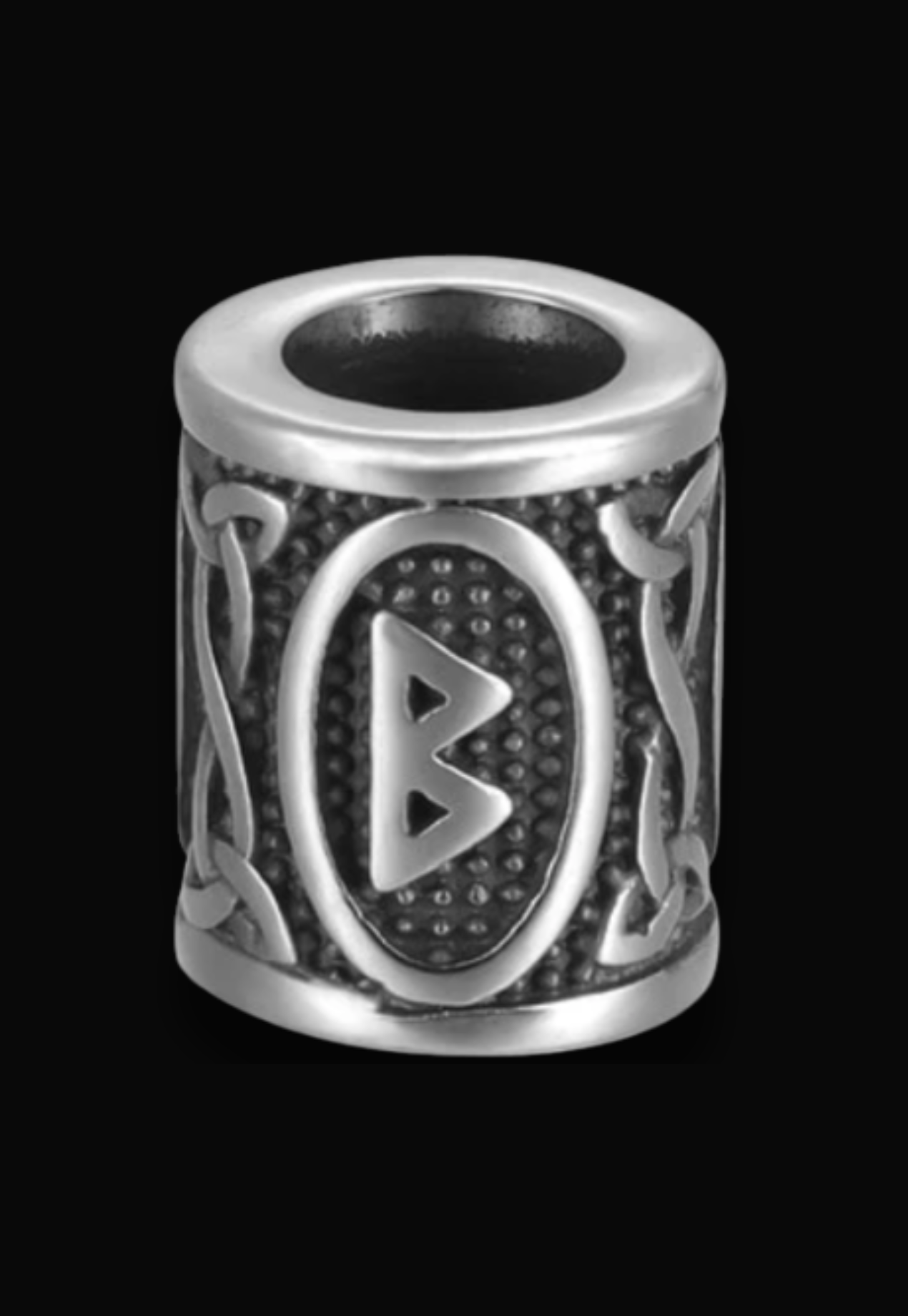 DAGAZ Lucidus Viking Bracelet with Navy Blue and Silver Shambala Threads