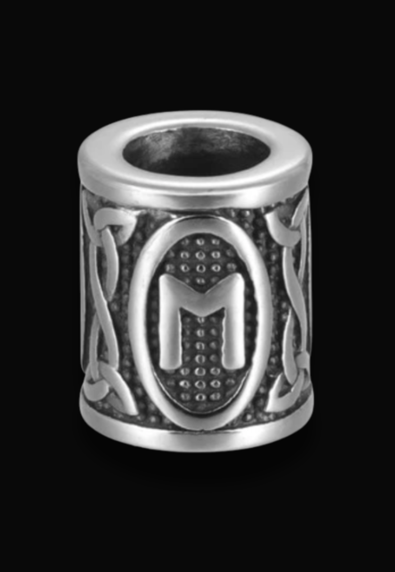 ANSUZ Lucidus Viking Bracelet with Onyx Beads