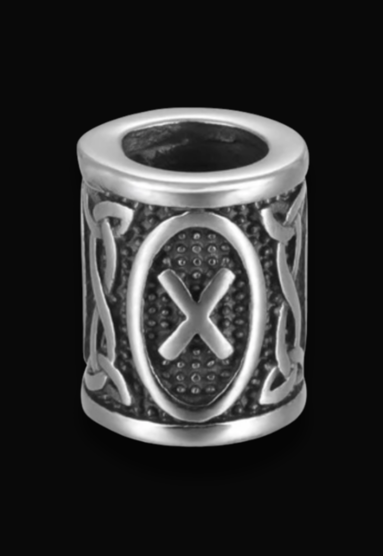 RAIDO Lucidus Viking Bracelet with Black Shambala Threads