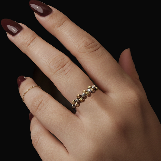 18k Gold Shamballa Ring