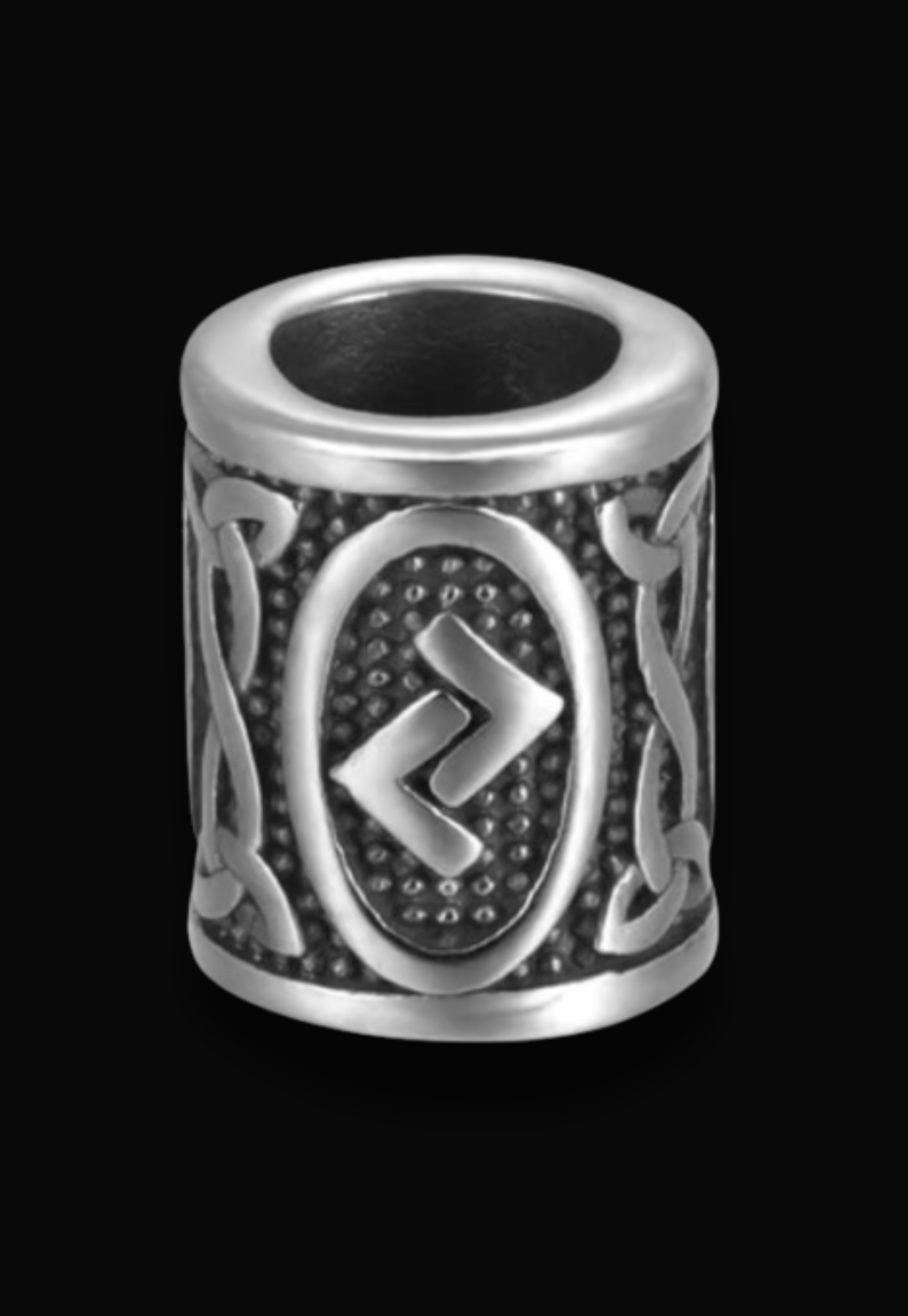 DAGAZ Lucidus Viking Bracelet with Navy Blue and Silver Shambala Threads