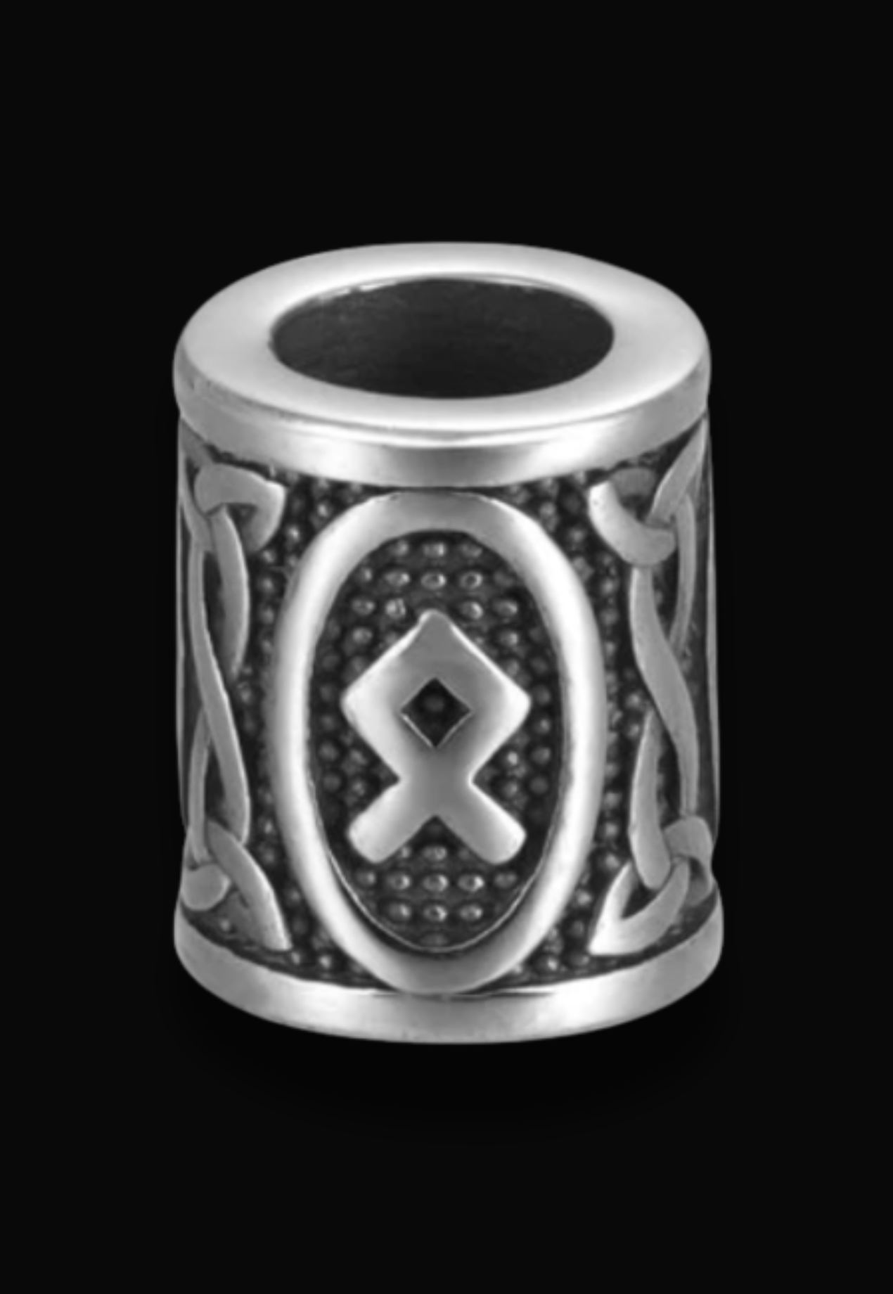 ANSUZ Lucidus Viking Bracelet with Onyx Beads