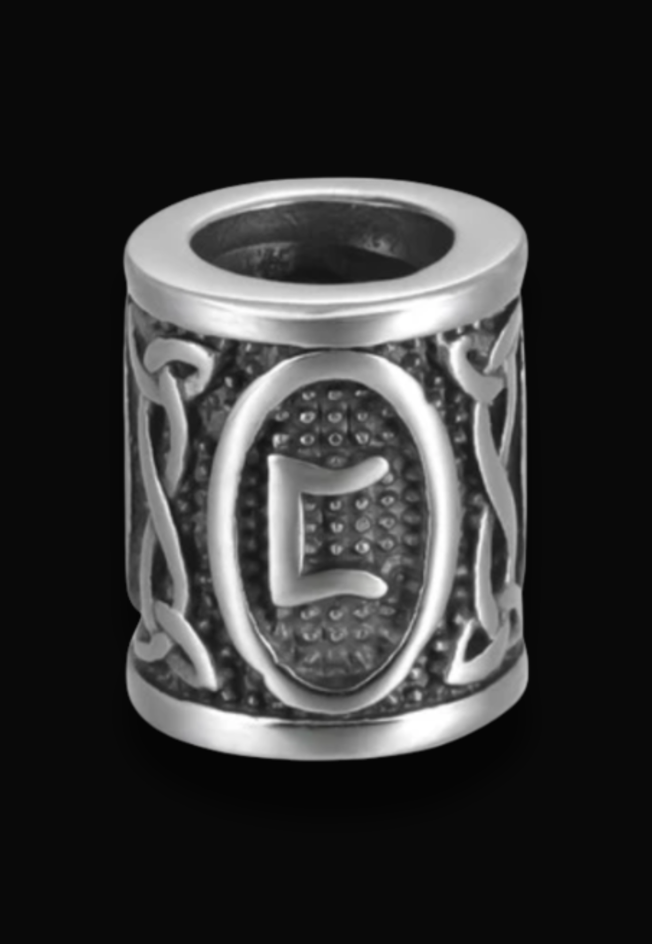 ANSUZ Lucidus Viking Bracelet with Onyx Beads
