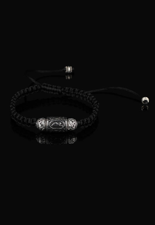 RAIDO Lucidus Viking Bracelet with Black Shambala Threads