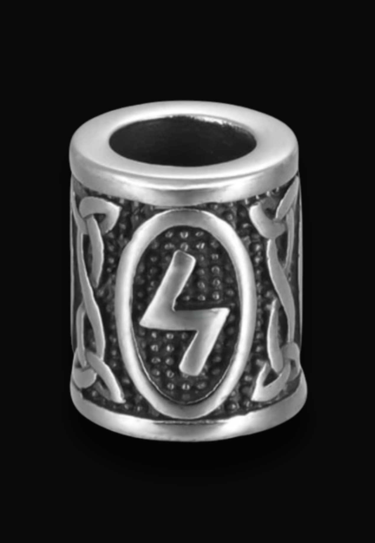 ANSUZ Lucidus Viking Bracelet with Onyx Beads