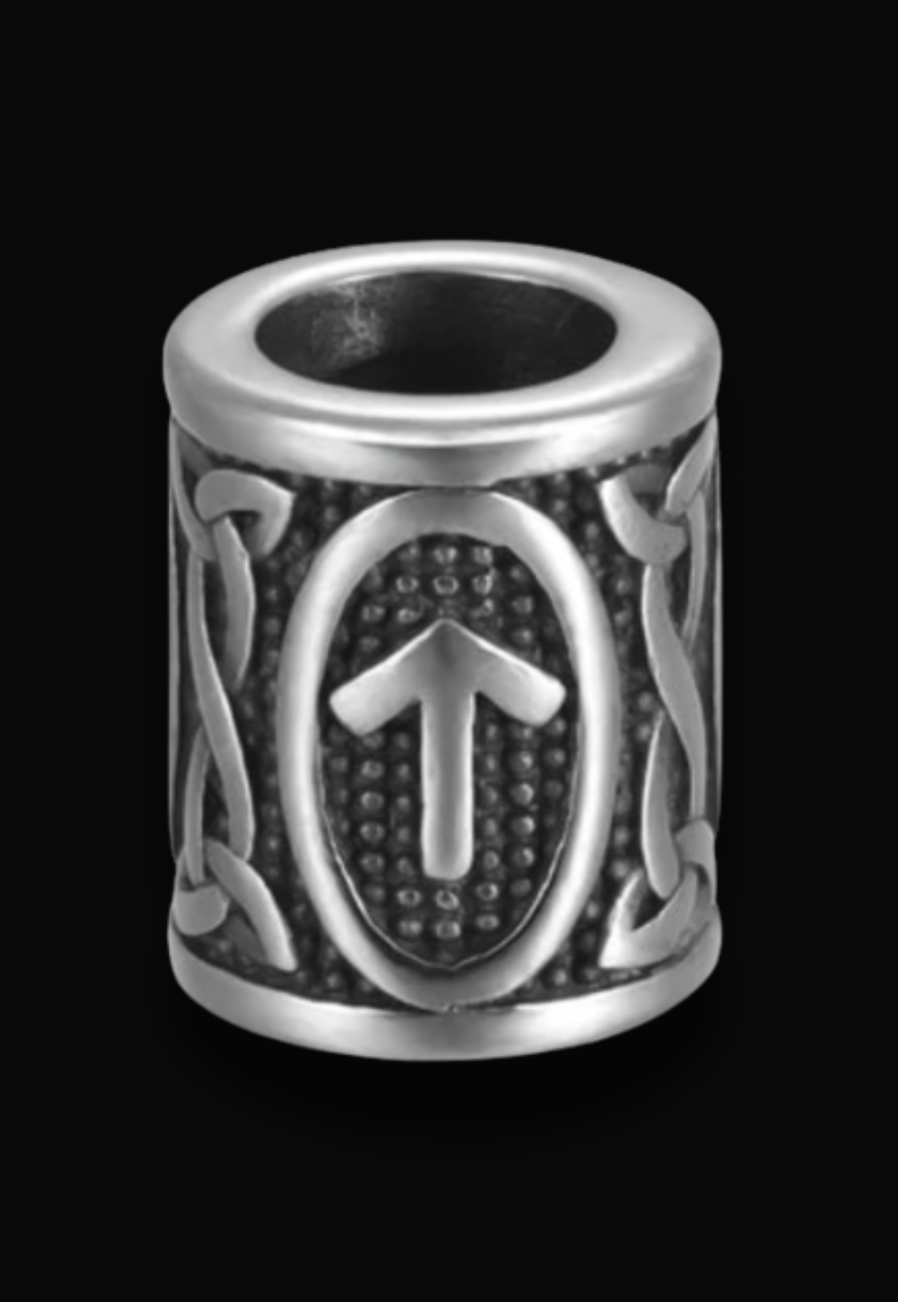 ANSUZ Lucidus Viking Bracelet with Onyx Beads