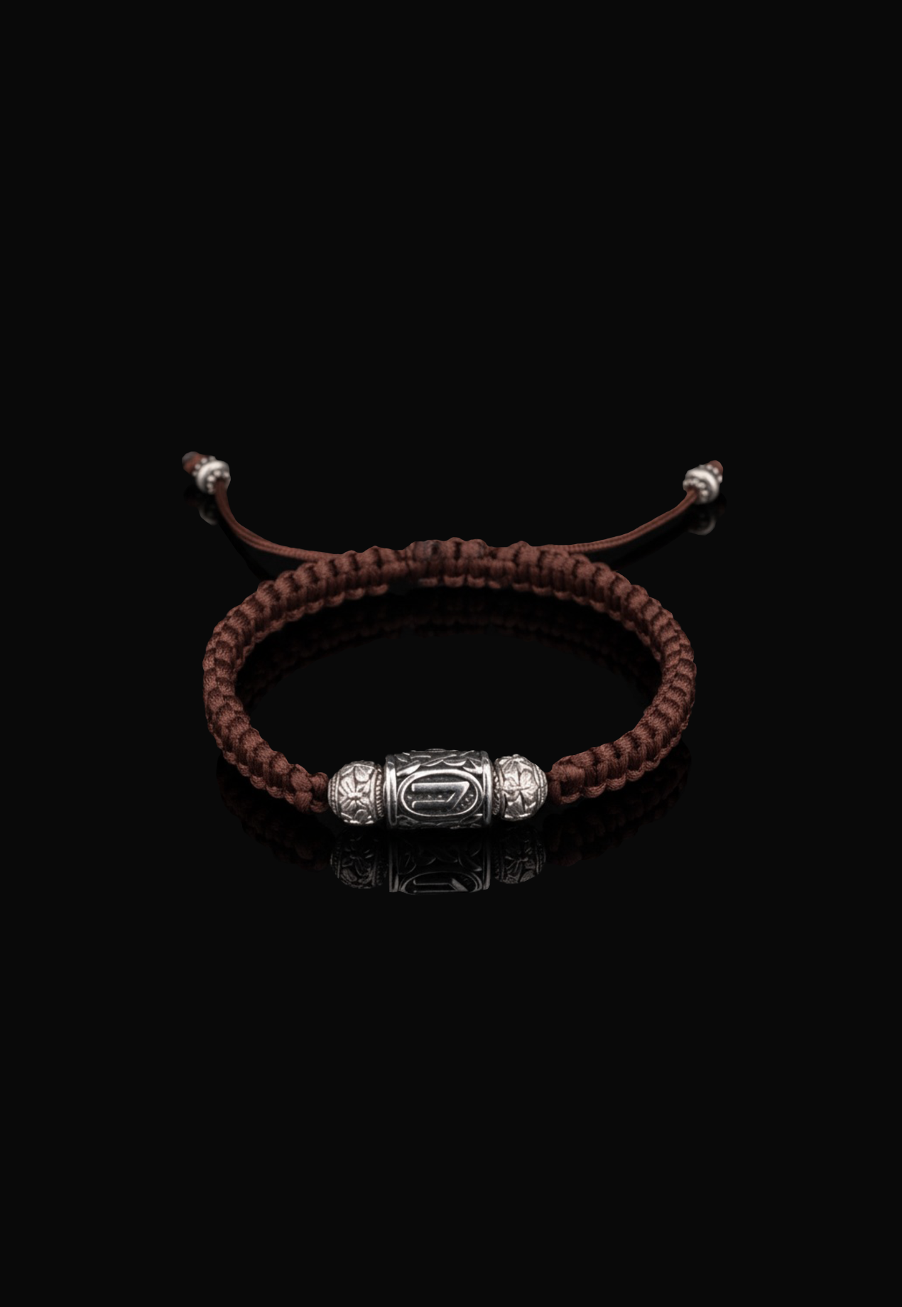 URUZ Lucidus Viking Bracelet with Brown Shambala Threads