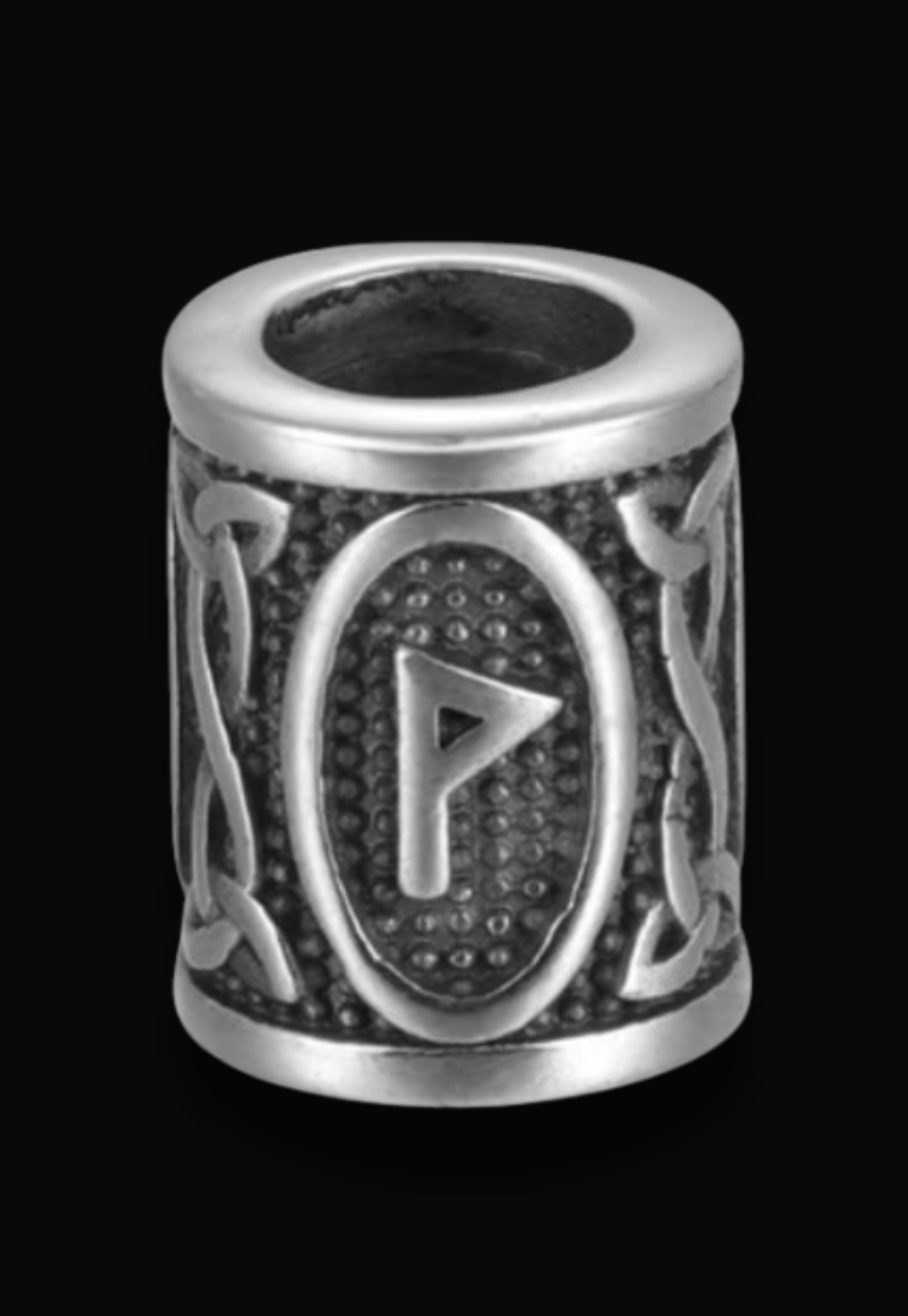 ANSUZ Lucidus Viking Bracelet with Onyx Beads