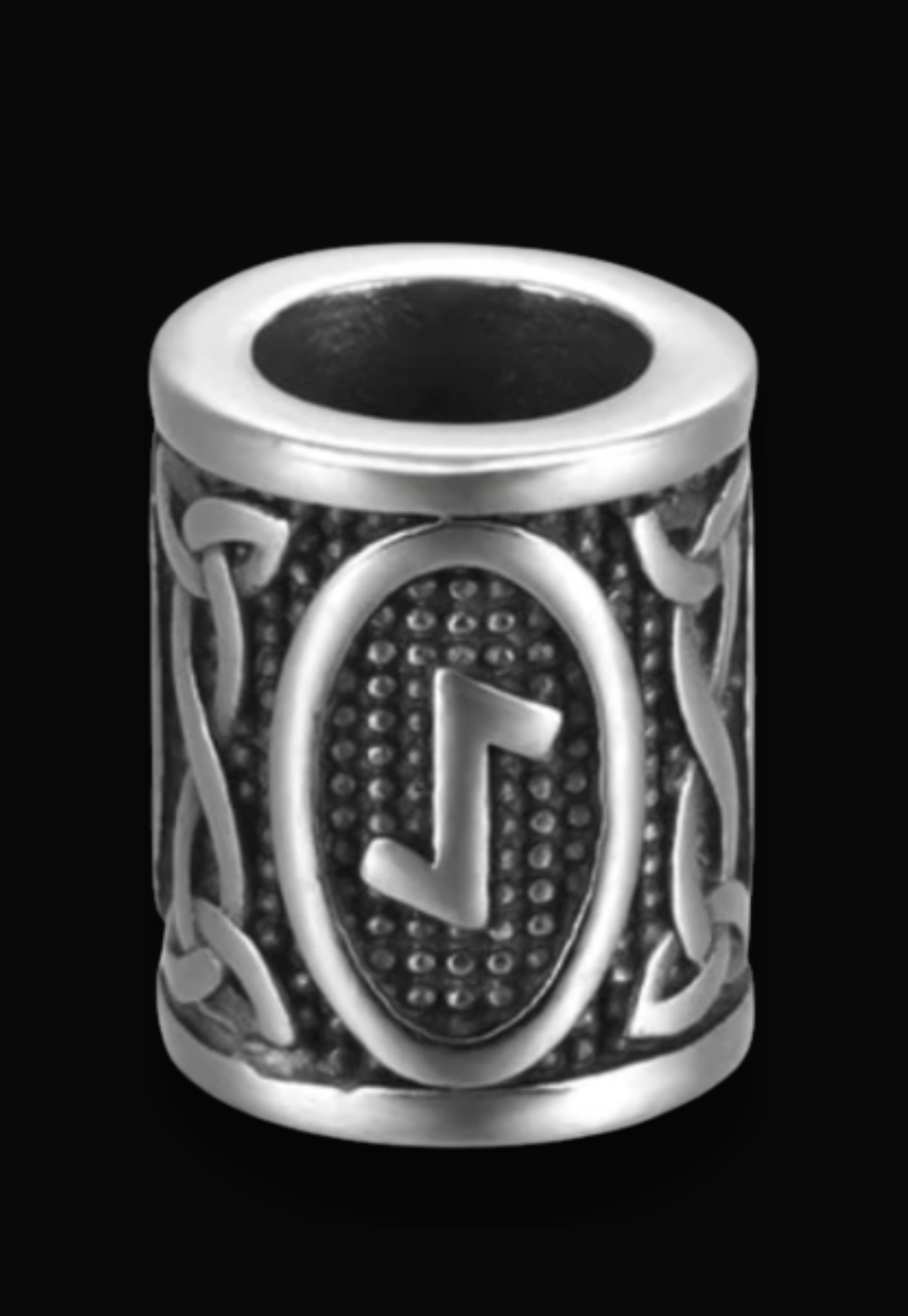 ANSUZ Lucidus Viking Bracelet with Onyx Beads